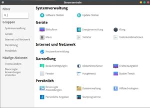 Abbildung 10: Die Steuerzentrale fasst unter GhostBSD die Desktop-Einstellungen zusammen.