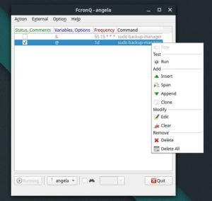 Abbildung 1: Im Prinzip ähnelt FcronQ mehr einem Texteditor, gibt es doch für die Parameter keine speziellen Eingabemasken.