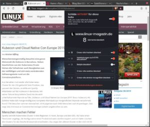 Abbildung 4: Brave filtert bereits in der Grundkonfiguration Werbung und Webtracker aus Webseiten heraus. Ausgewachsene Adblocker wie uBlock Origin arbeiten jedoch noch einen Tick besser.