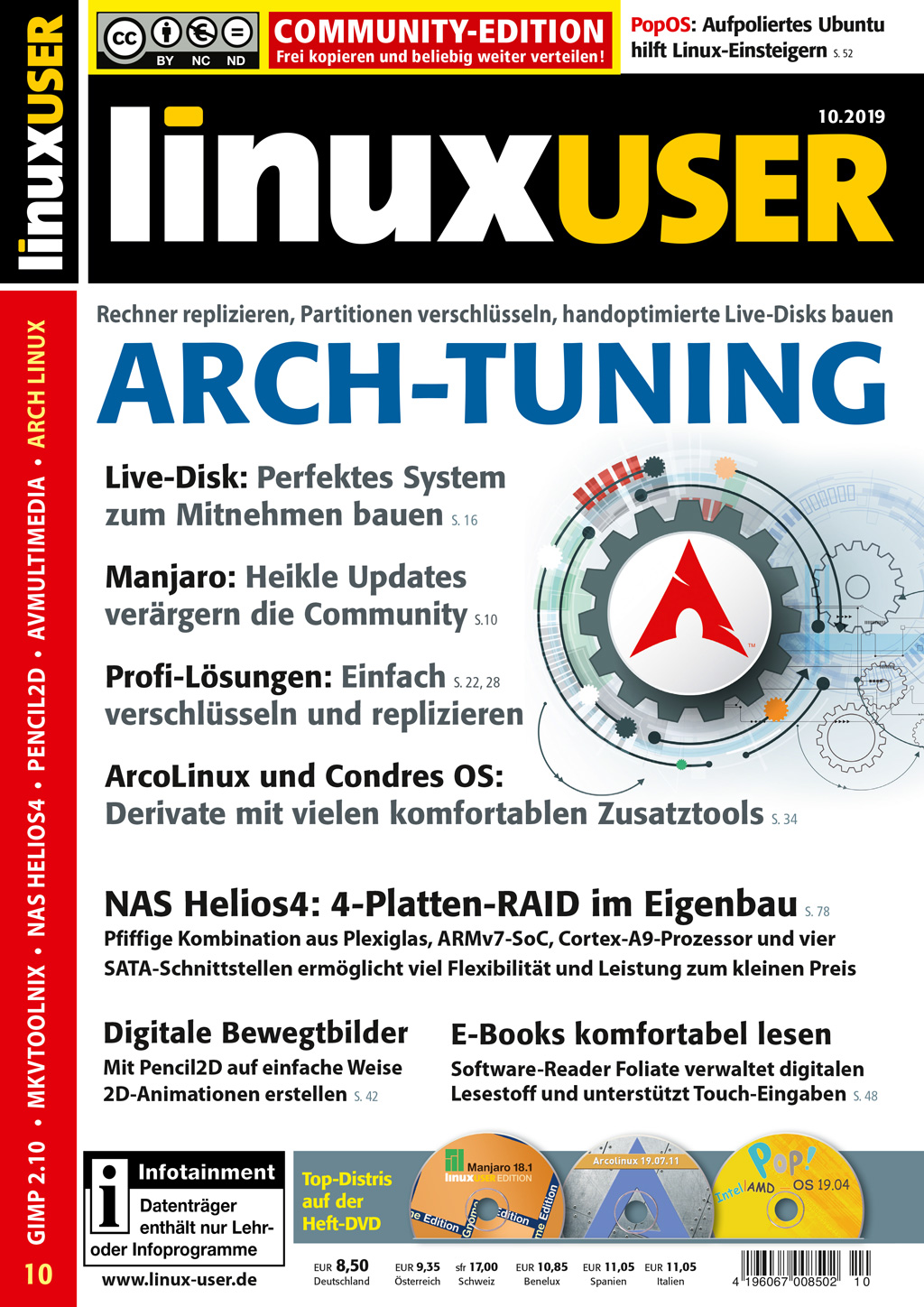 Heftcover LinuxUser Community Edition 10/2019