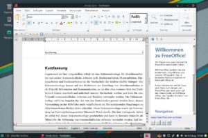 Abbildung 1: Das proprietäre FreeOffice unter Manjaro 18.1 RC7 erinnert mit den Ribbon-Leisten stark an Microsoft Office. Der Hersteller SoftMaker verspricht zudem eine besonders hohe Kompatibilität zum Microsoft-Pendant.