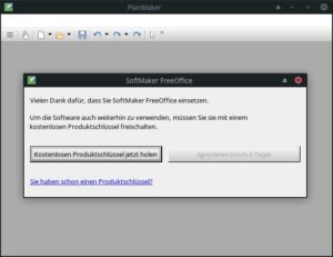 Abbildung 2: Nach dem dritten Tag bittet FreeOffice um eine Registrierung, nach 10 Tagen lässt es sich ohne eine solche nicht mehr nutzen.