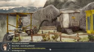 Abbildung 3: Die Dialoge und Gespr&auml;che fallen oft recht witzig aus, das Spiel selbst schl&auml;gt jedoch einen etwas ernsteren Ton an.