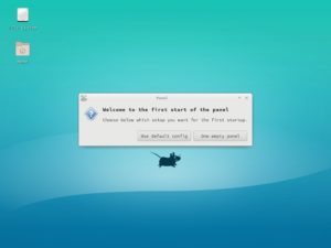 Abbildung 3: Ohne weitere Konfiguration startet XFCE zwar beim Booten, nervt aber mangels vorheriger Konfiguration mit einer Frage nach der Default-Einstellung.