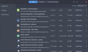 Abbildung 9: Das grafische Frontend Pamac für die Paketverwaltung des ArcoLinux-Systems stammt aus Manjaro.
