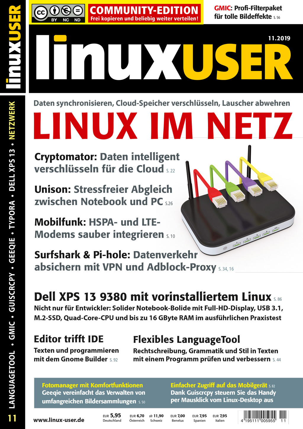 Heftcover LinuxUser Community Edition 11/2019