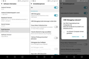 Abbildung 1: Damit Guiscrcpy auf den Bildschirm eines per USB angeschlossenen Android-Smartphones zugreifen darf, m&uuml;ssen Sie den Entwicklermodus und das USB-Debugging aktivieren.