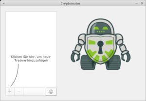Abbildung 1: Das Frontend von Cryptomator beschränkt sich aufs Nötigste und lässt sich auch von Einsteigern mühelos bedienen.