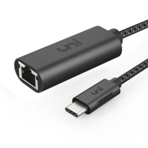 Abbildung 2: Das Dell XPS&nbsp;13 verzichtet aus Platzgr&uuml;nden auf einen Ethernet-Anschluss. Mit einem USB-C-zu-Ethernet-Adapter wie hier von Uni l&auml;sst der sich kosteng&uuml;nstig nachr&uuml;sten. (Bild: Amazon)