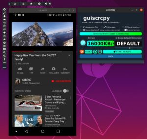 Abbildung 4: Sogar auf dem Smartphone abgespielte Videos erscheinen praktisch ruckelfrei auf dem Linux-Desktop.