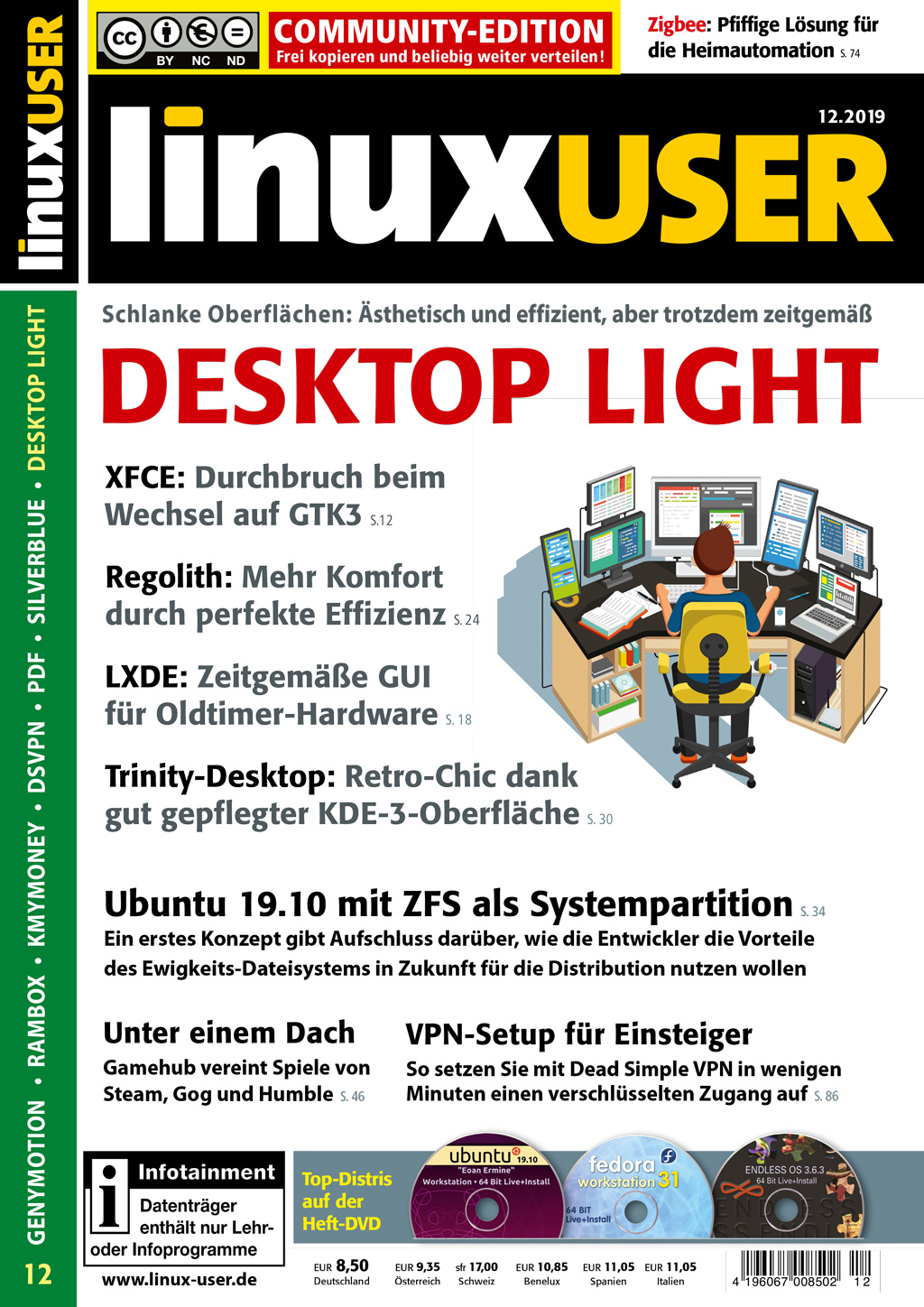 Heftcover LinuxUser Community Edition 12/2019