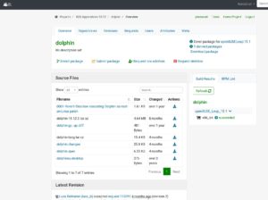 Abbildung 2: Die öffentlich zugängliche Webseite Open Build Service bündelt alle für den Bau von Paketen notwendigen Dateien und stößt bei jeder Änderung einen erneuten Bau an.