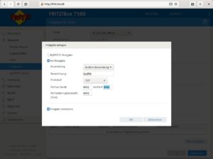 Abbildung 2: In einem Heim- oder B&uuml;ronetzwerk geht in Sachen VPN ohne eine Port-Weiterleitung vom Router auf den VPN-Server nichts. Typisch f&uuml;r ein VPN ist der Port&nbsp;4443. M&ouml;chten Sie hingegen aus restriktiven Netzen ausbrechen, bietet sich Port&nbsp;443 an.