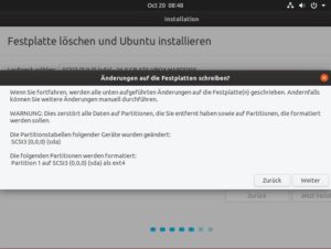 Abbildung 2: Eine Ext4-Partition erstellt der Installer nur beim ersten Formatieren. Am Ende der Installation ist aber alles korrekt aufgesetzt.