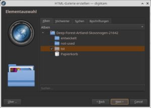 Abbildung 3: Das Sortieren und Ausw&auml;hlen der Bilder anhand von zuvor vergebenen Attributen geschieht im Modus <span class="ui-element">Alben</span>.