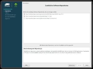 Abbildung 4: Der 1-Click-Wizard, den Sie über einen Klick auf die grüne Schaltfläche der Software-Suchmaschine starten, bindet vollautomatisch die nötigen Software-Repositories des Build-Services ein.