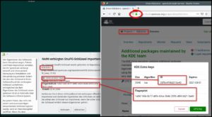 Abbildung 5: Der 1-Click-Wizard listet den kryptografischen Schlüssel des Build-Service-Repositorys, den Sie mit der Build-Service-Webseite vergleichen sollten.