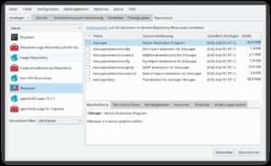 Abbildung 10: Das in YaST eingebundene Build-Service-Repository <span class="ui-element">Pkreussel</span> enthält die aufgefrischte Version 0.92.4 von Inkscape.