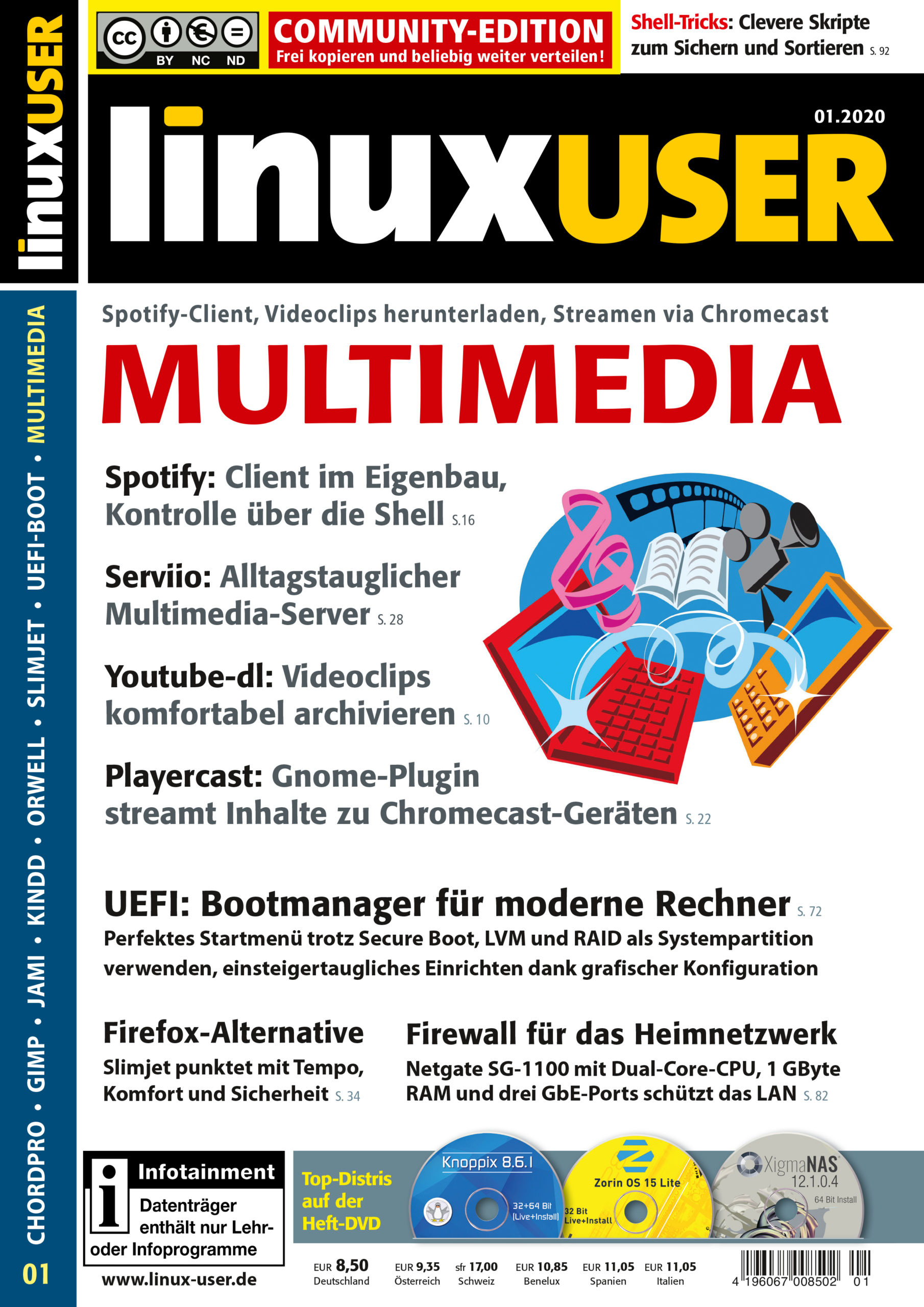 Heftcover LinuxUser Community Edition 01/2020