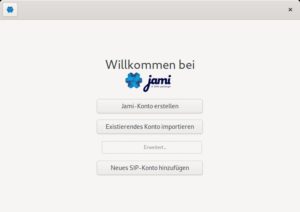 Abbildung 1: Beim ersten Start m&uuml;ssen Sie ein neues Jami-Konto anlegen, brauchen sich dabei aber dem Dienst gegen&uuml;ber weder mit einer E-Mail-Adresse noch mit einer Handynummer zu identifizieren.