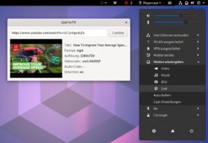Abbildung 6: Mit dem optionalen Addon Cast to TV Links lassen sich dann auch Webvideos von Youtube, den öffentlich-rechtlichen Videotheken oder anderen Video-Portalen wie Vimeo oder Twitch auf den Fernseher streamen.