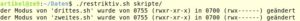 Abbildung 9: Der Ablauf des Shell-Skripts aus <a href="#artRef-l2">Listing&nbsp;2</a> und die Anzeige der ge&auml;nderten Dateien.