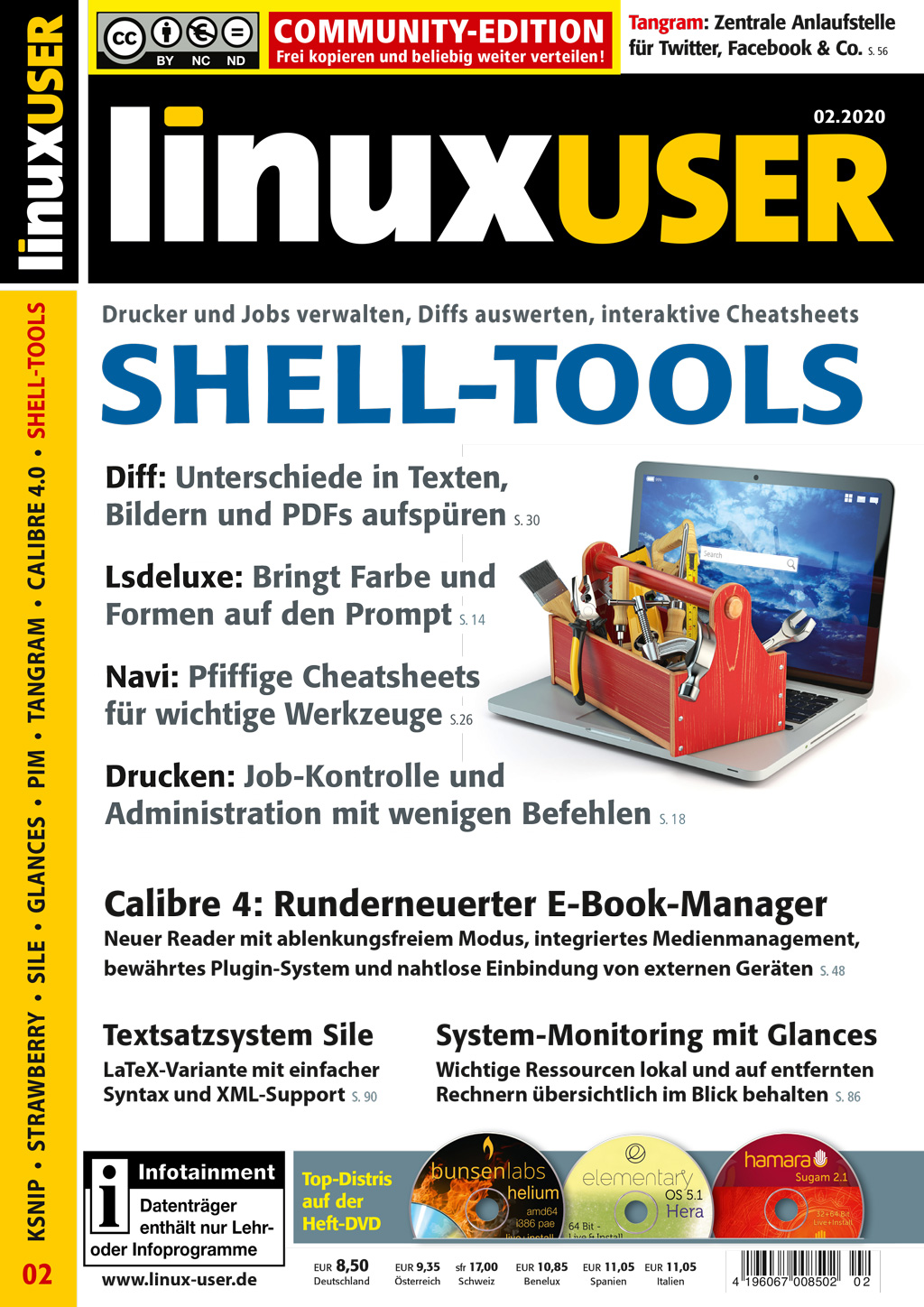 Heftcover LinuxUser Community Edition 02/2020