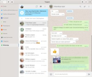 Abbildung 1: Mit Tangram kombinieren Sie Social-Media-Dienste wie Facebook und Messenger im Stil von Whatsapp oder Telegram in einer Anwendung.