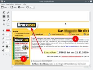 Abbildung 2: Nach dem Erstellen des Screenshots öffnet Ksnip diesen in seinem Editorfenster.