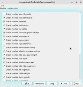 Abbildung 3: Hardware für Notebooks konfigurieren Sie in einem eigenen Dialog.