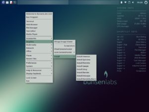 Abbildung 4: Bei Bunsenlabs installieren Sie zahlreiche Anwendungen aus dem Anwendungsmen&uuml; heraus.
