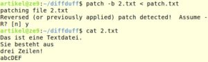 Abbildung 14: Das Einspielen eines Patches gelingt im Handumdrehen.