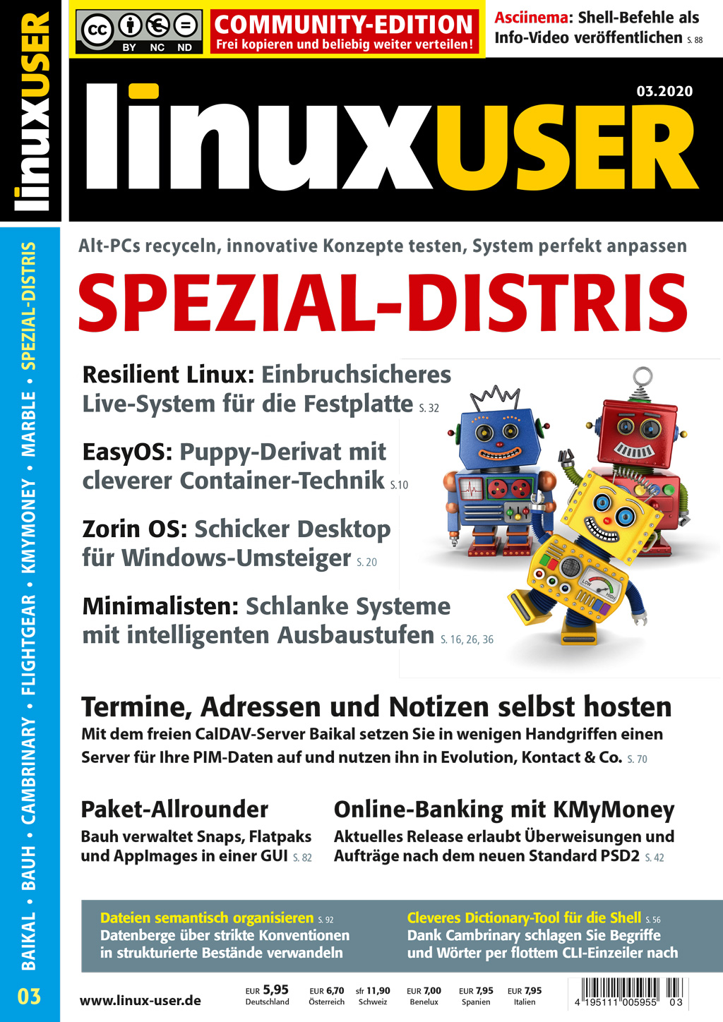 Heftcover LinuxUser Community Edition 03/2020