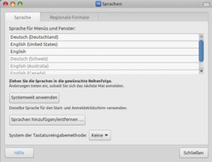 Abbildung 1: Die Lokalisierung des Systems gerät bei Pearl Linux ebenso holprig wie unter Ubuntu.