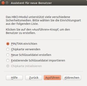 Abbildung 2: F&uuml;r das Online-Banking per HBCI stehen verschiedene Sicherheitsverfahren zur Verf&uuml;gung.