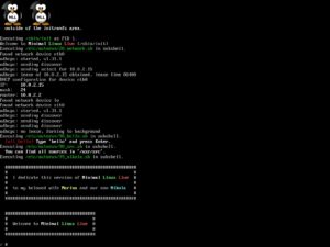 Abbildung 2: Minimal Linux Live kommt absolut spartanisch und unspektakul&auml;r daher.