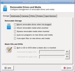 Abbildung 3: Was mit Wechseldatentr&auml;ger nach dem Anschlie&szlig;en geschieht, stellen Sie in Star&nbsp;Linux manuell ein.