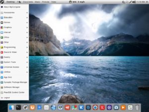 Abbildung 4: Der eigenentwickelte Pearl-Desktop beinhaltet viele Elemente von LXDE und XFCE.