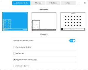 Abbildung 4: Mit wenigen Klicks modifizieren Sie in Zorin OS das Erscheinungsbild des Desktops.