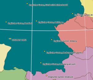 Abbildung 5: Mit den passenden Zusatzinformationen blendet der digitale Globus die erdnahen Satelliten auf den korrekten Positionen ihrer Umlaufbahnen ein.