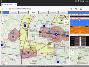 Abbildung 9: Flightgear liefert als Webserver eine HTTP-basierte Kartendarstellung aus, die sich praktischerweise auch auf dem Laptop oder Tablet öffnen lässt.