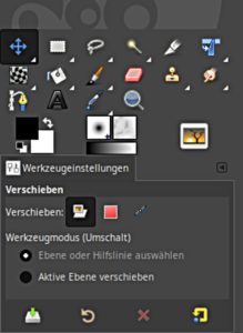 Abbildung 1: &Uuml;bersichtlicher: Gimp&nbsp;2.10.18 strukturiert den Werkzeugkasten.