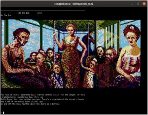 Abbildung 6: Nur in passenden Terminals zeigt dMagnetic die Bilder so an, wie sie in den 1980er-Jahren gezeichnet wurden. Hier die erste Szene aus "Jinxter".