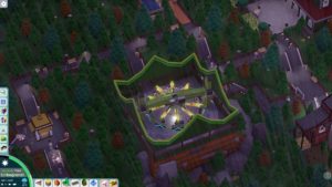Abbildung 6: Hin und wieder regnet es im Park. Das sorgt dann nicht nur für hübsche Lichteffekte, ein Verkaufsstand mit Regenschirmen spült dann auch Geld in die Kasse.