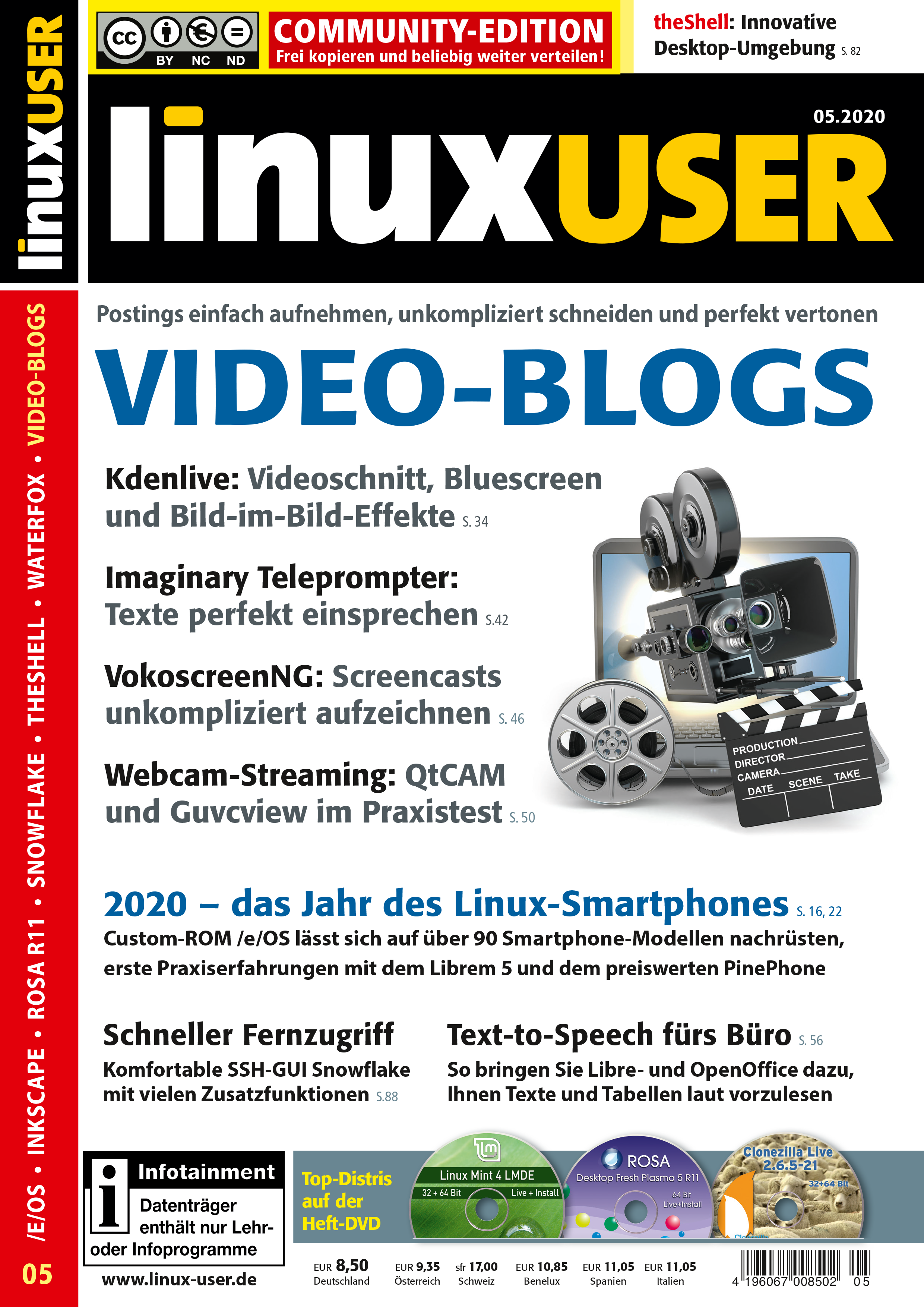 Heftcover LinuxUser Community Edition 05/2020