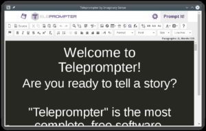 Abbildung 1: Das Editorfenster des Teleprompters erinnert an die Oberfläche eines herkömmlichen Textverarbeitungsprogramms.