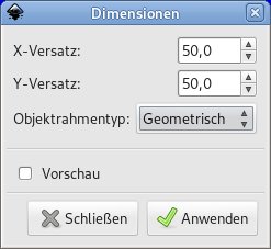 Abbildung 2: Einstellung Objektrahmentyp.