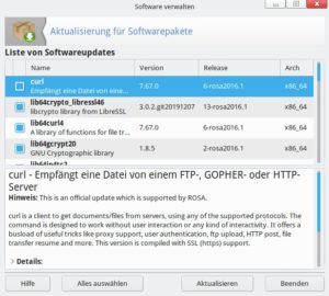 Abbildung 5: Auch die Aktualisierung des Systems erledigen Sie bei ROSA Fresh R11 mit wenigen Mausklicks.