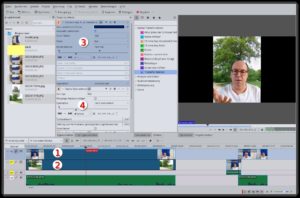 Abbildung 8: Der Filter <span class="ui-element">Chroma Key: Advanced</span> ist sehr leistungsfähig. Ein wenig Nachhilfe leistet der Filter <span class="ui-element">Alpha-Operationen</span>, der den darübergeblendeten Bildausschnitt etwas verkleinert und so blaue Farbsäume verhindert.