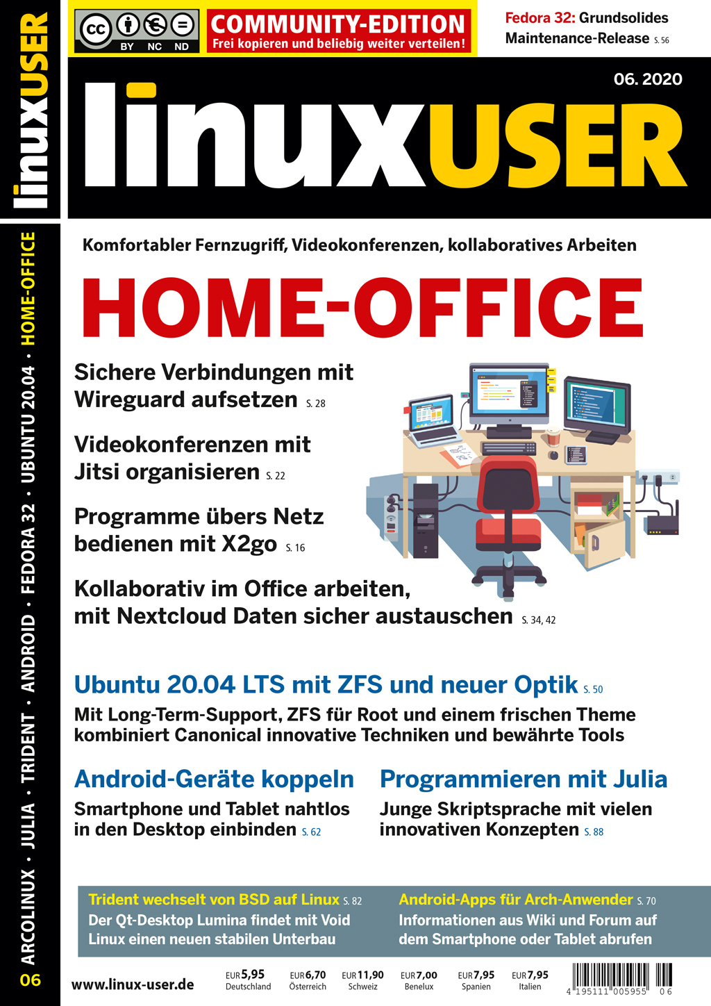 Heftcover LinuxUser Community Edition 06/2020